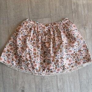 Floral Pink and Brown Women's Skirt